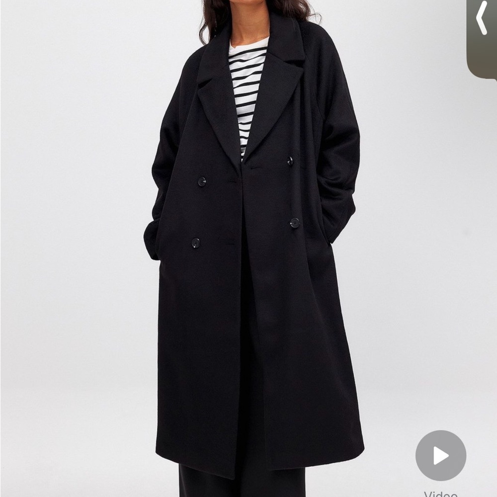 Na-KD coat black wool